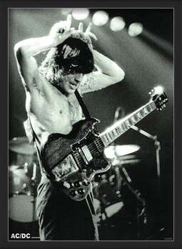 Oprawiony plakat AC/DC - Angus Young 1979