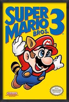 Oprawiony plakat Super Mario Bros. 3 - NES Cover