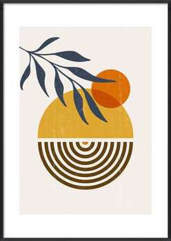 Plakat Abstract  Sun print boho minimalist