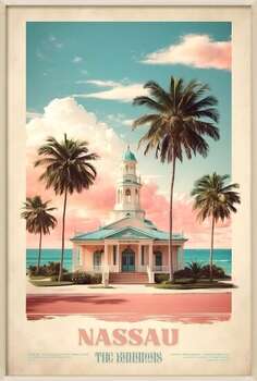 Plakat Nassau Vintage Travel Poster - Caribbean Charisma Rediscover