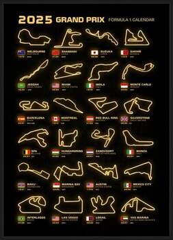 Plakat Formula 1 Season Calendar 2025