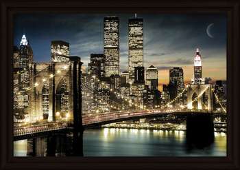 Oprawiony plakat Manhattan - Lights