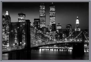 Oprawiony plakat Manhattan - Night