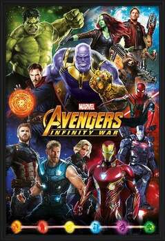 Oprawiony plakat Avengers: Infinity War - Characters