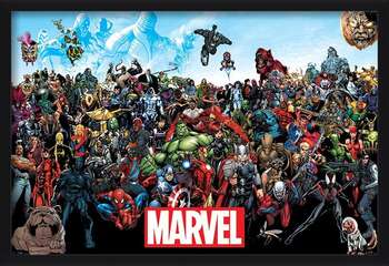 Oprawiony plakat Marvel - Universe