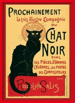 Oprawiony plakat Le Chat Noir - Steinlein + 39R