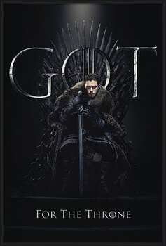 Oprawiony plakat Gra o tron - Jon For The Throne