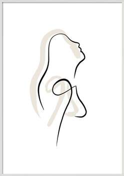 Plakat Line art face