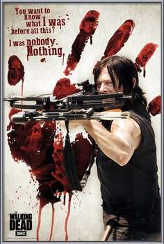 Oprawiony plakat Walking Dead - Bloody Hand Daryl