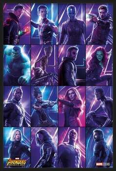 Oprawiony plakat Avengers: Infinity War - Heroes