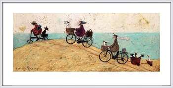 Oprawiony plakat Sam Toft - Electric Bike Ride