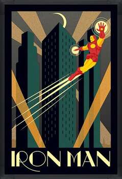 Oprawiony plakat Marvel Deco - Iron man